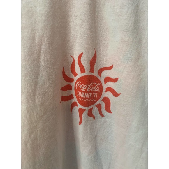 Vintage Coca-Cola Summer 1991 single-stitch double-sided Volunteer t-shirt (XL) - Picture 2 of 5
